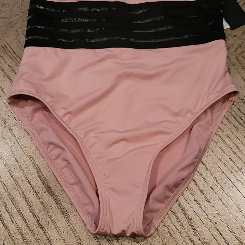 One piece tummy toner mesh swimsuit Small NWT
